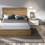 DORMITORIO COSMO CUADROS CON BANCADA ELEVABLE Y CÓMODA