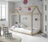 CAMA CASITA DE PINO NATURAL MONTESSORI
