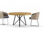 MESA COMEDOR REDONDA ROBLE EXTENSIBLE KUMO