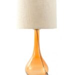 LAMPARA DE SOBREMESA CRISTAL CON TULIPA DE ALGODON