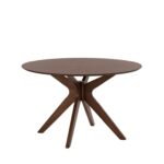 MESA REDONDA FIJA MADERA NOGAL CARMEL