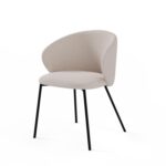SILLA MERIDA TAPIZADA GRIS, BEIGE Y TAUPE
