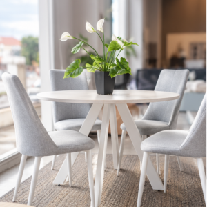 MESA FIJA REDONDA 120 cm BLANCA
