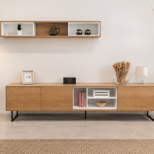 CONJUNTO MUEBLE TV 232 Y ESTANTERÍA 160 NORDIC